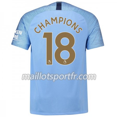 Maillot de Foot Manchester City Champions 18 Domicile 2018/19
